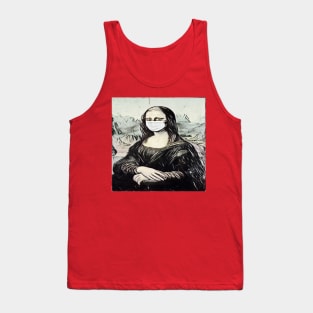 Even Mona Lisa Wears a Mask Tank Top